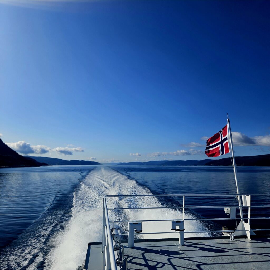 View of nature from ferry in Norway